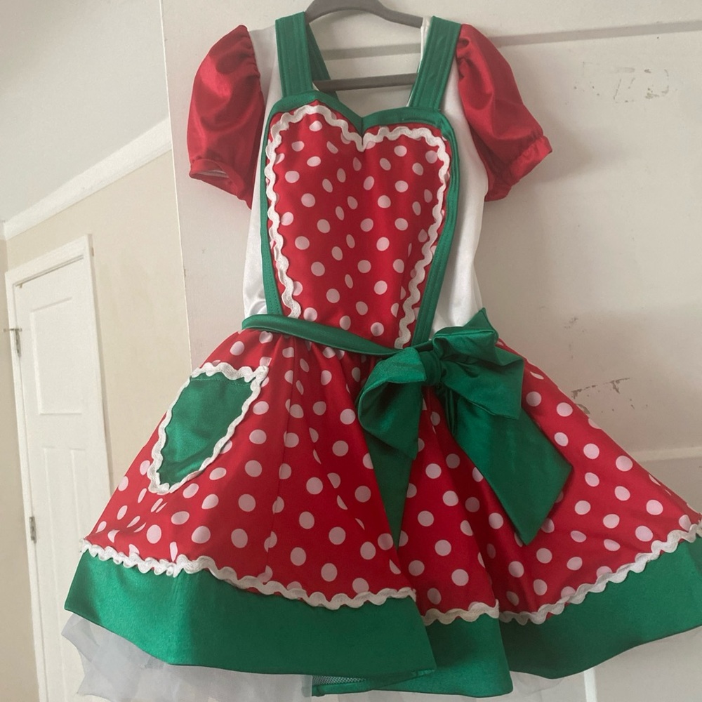 Kids Red and Green Polka Dot Costume